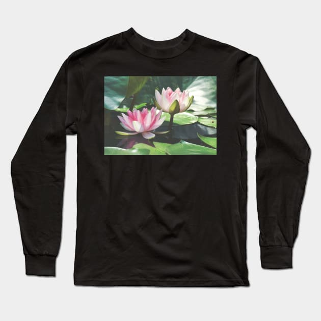 Meditation Wall Art Print - Water Lily Meditation - canvas, Photo print, artboard print, poster Canvas Print Long Sleeve T-Shirt by DigillusionStudio